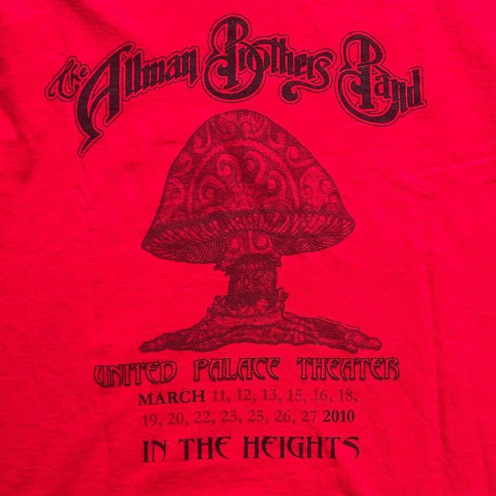 Allman Brothers Band Mushroom 2010 Concert T Shirt NYC Size L